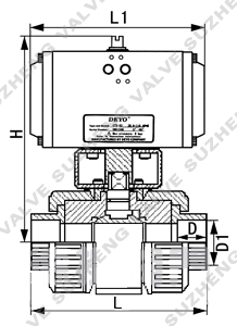 氣動UPVC塑料球(qiu)閥
